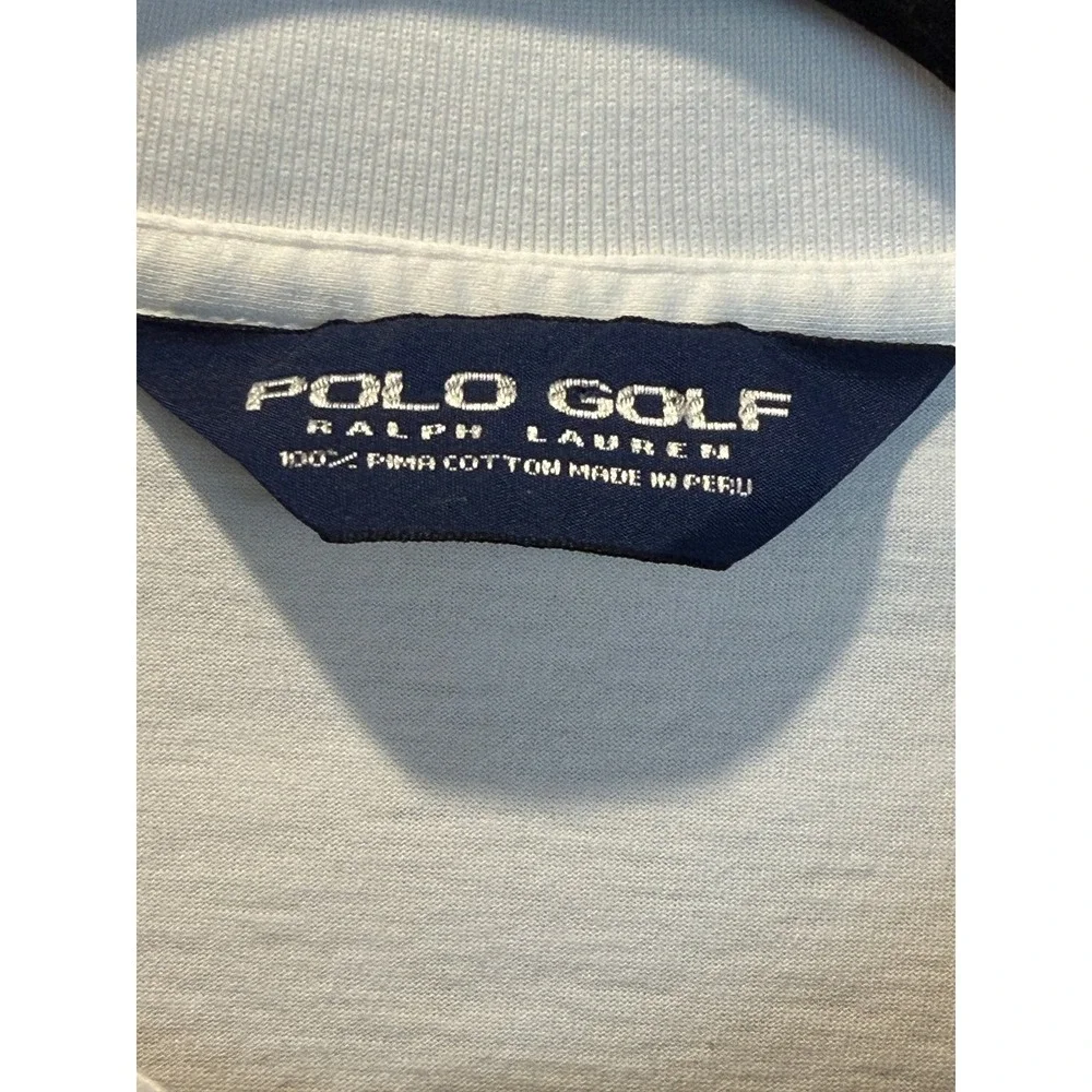 Polo Golf Ralph Lauren XXL White Pima Cotton Shoal Creek Golf Shirt‎